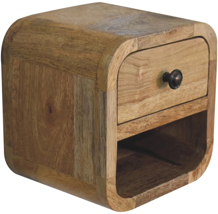 Artisan Furniture Lenktas Ąžuolo mini naktinis staliukas, 20 cm