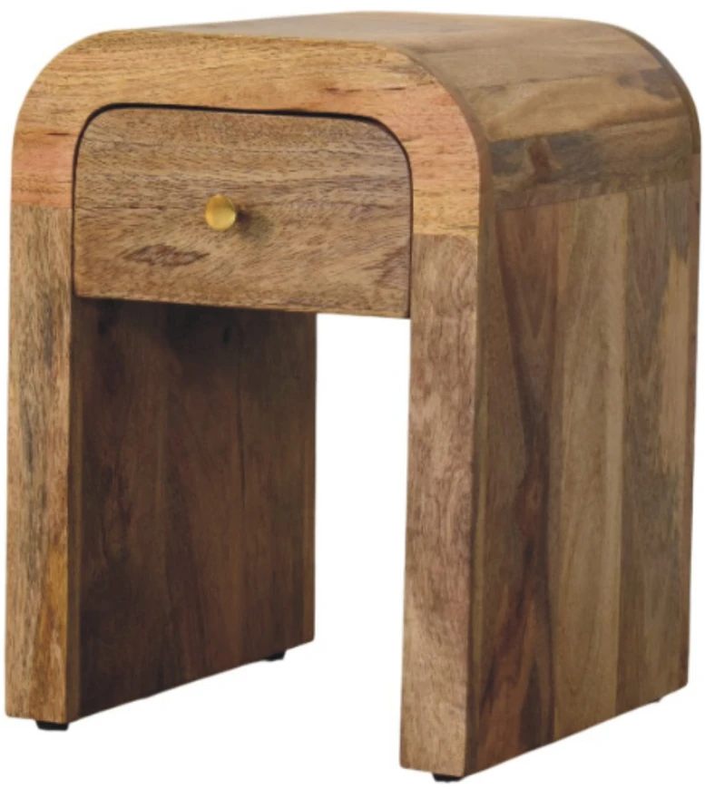 Artisan Furniture Lenktas Ąžuolo Mini naktinis staliukas