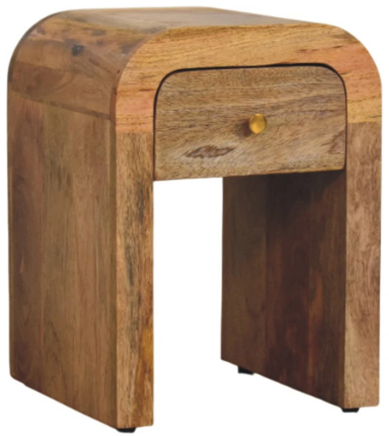 Artisan Furniture Lenktas Ąžuolo Mini naktinis staliukas