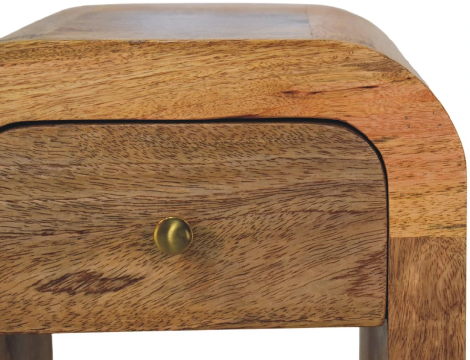 Artisan Furniture Lenktas Ąžuolo Mini naktinis staliukas