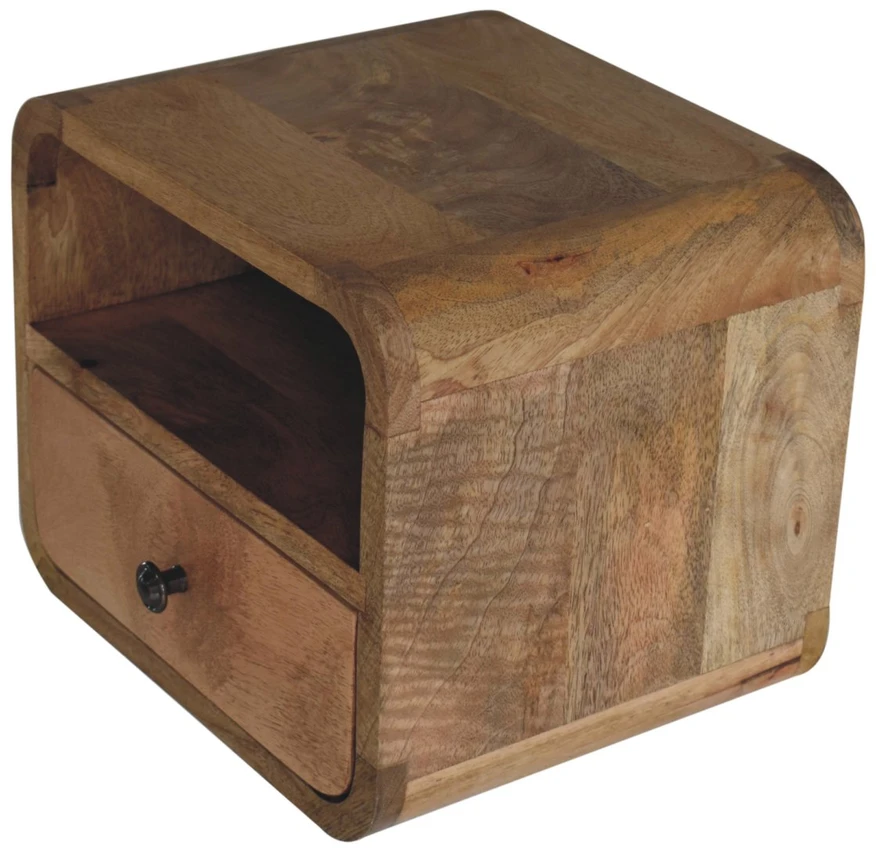 Artisan Furniture Lenktas Ąžuolo mini naktinis staliukas, 30 cm