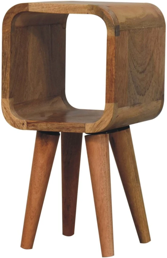 Artisan Furniture Lenktas Ąžuolo mini naktinis staliukas, 20 cm
