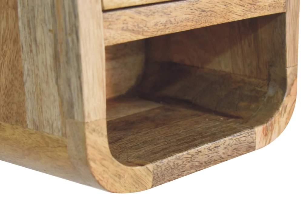 Artisan Furniture Lenktas Ąžuolo mini naktinis staliukas, 20 cm