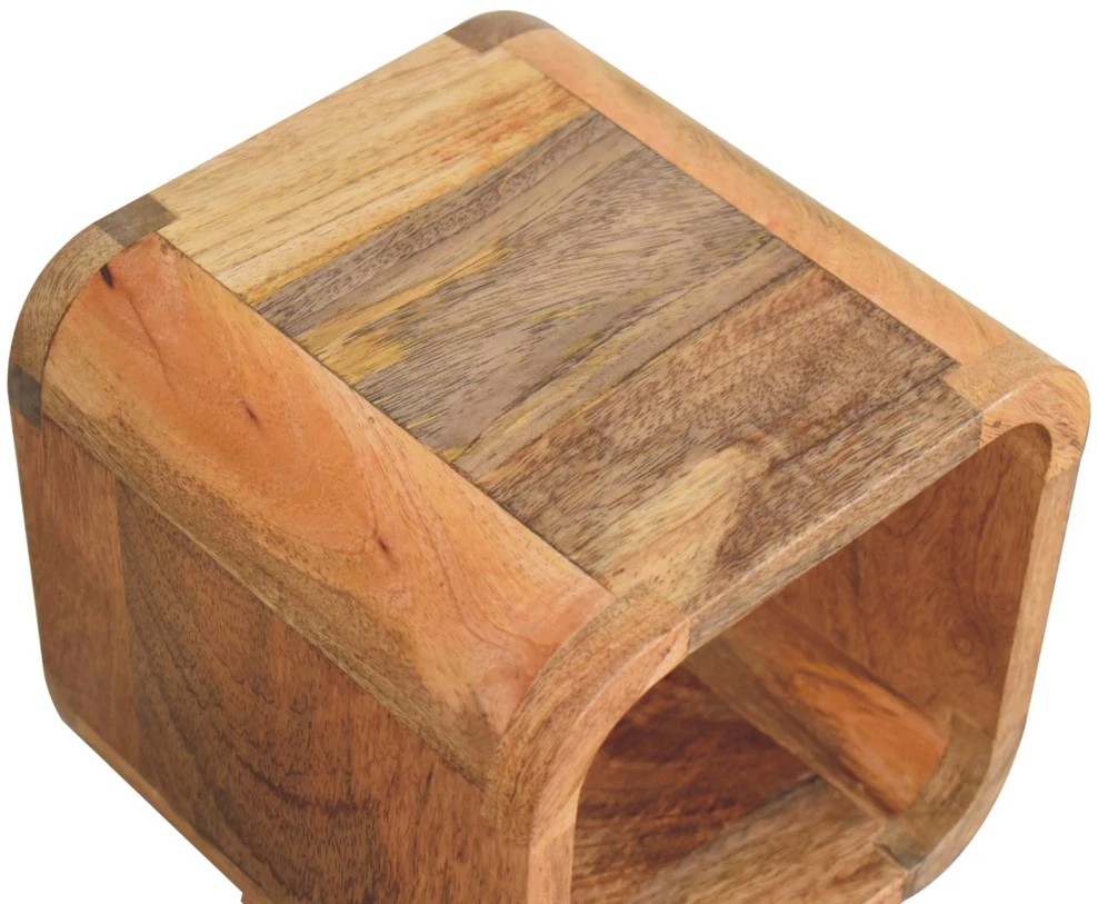 Artisan Furniture Lenktas Ąžuolo mini naktinis staliukas, 20 cm