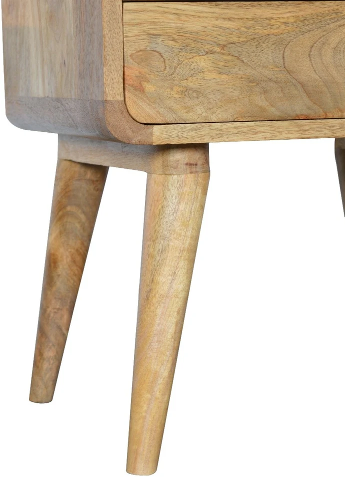 Artisan Furniture Lenktas Ąžuolo naktinis staliukas