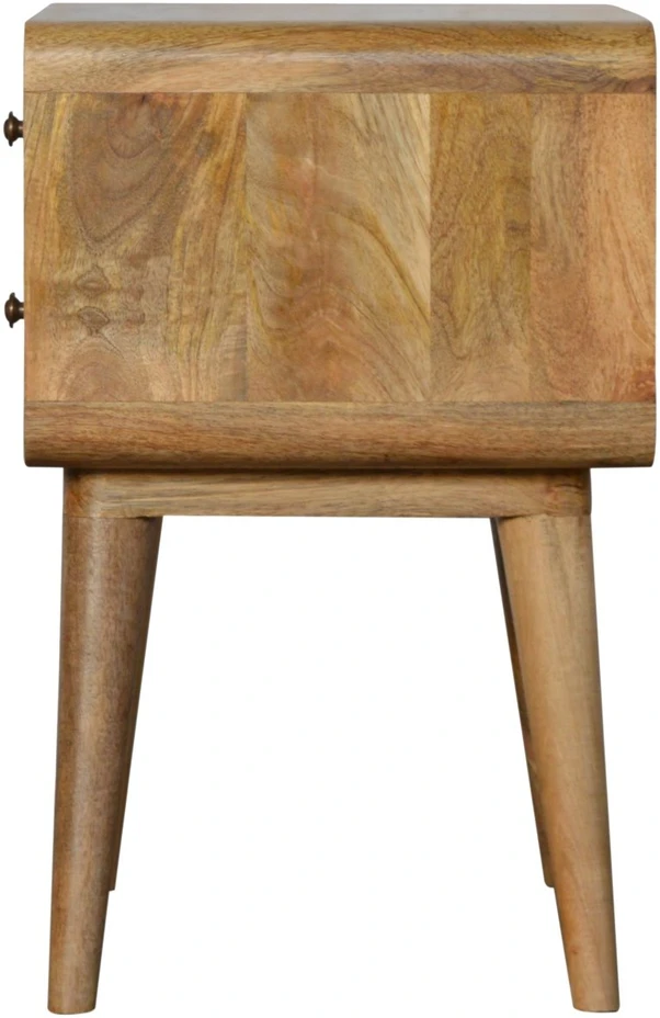 Artisan Furniture Lenktas Ąžuolo naktinis staliukas