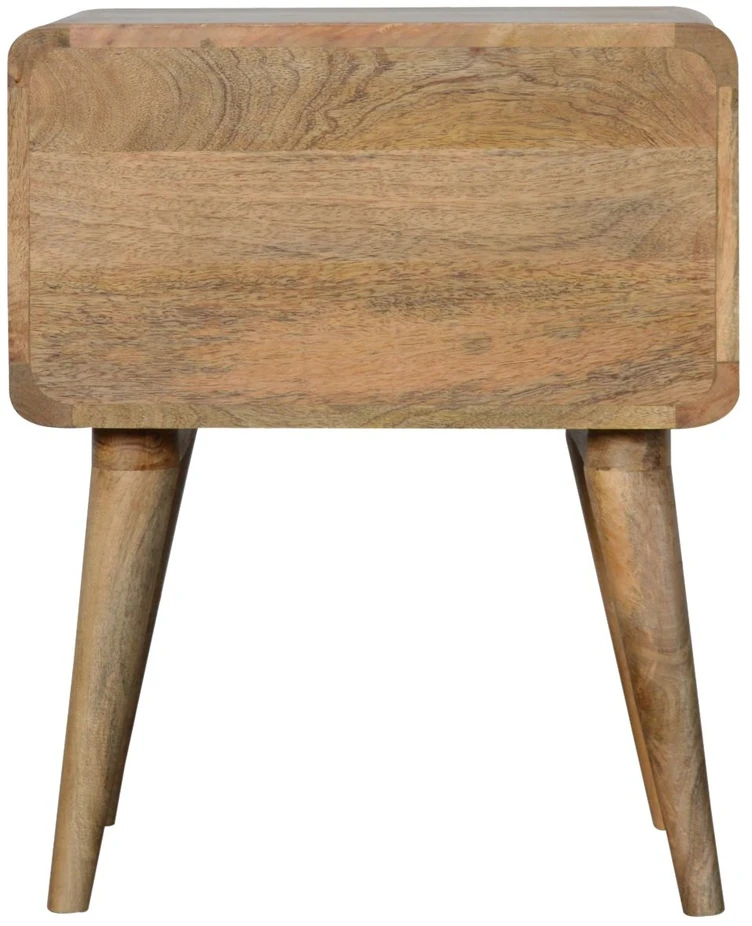 Artisan Furniture Lenktas Ąžuolo naktinis staliukas