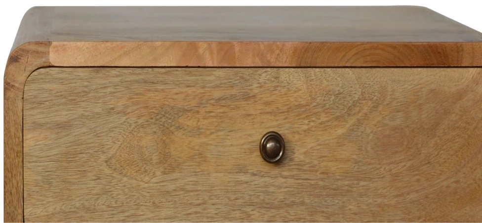 Artisan Furniture Lenktas Ąžuolo naktinis staliukas