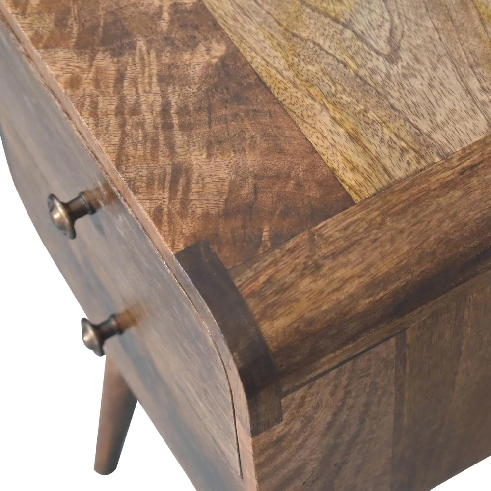 Artisan Furniture Lenktas mini naktinis staliukas, 30 cm