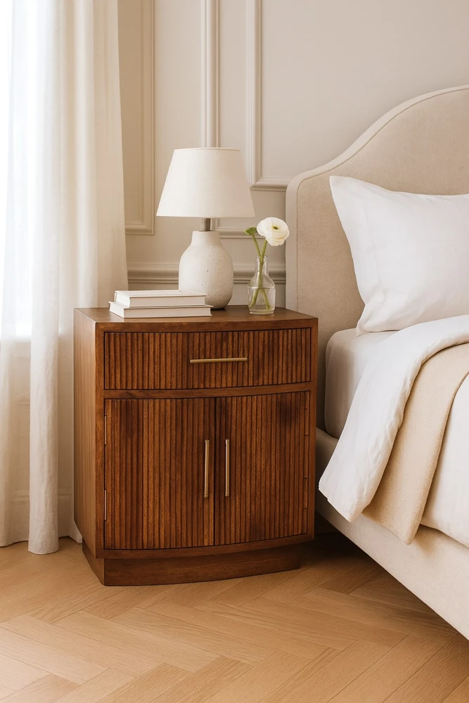 Artisan Furniture Lenktas naktinis staliukas, 50 cm