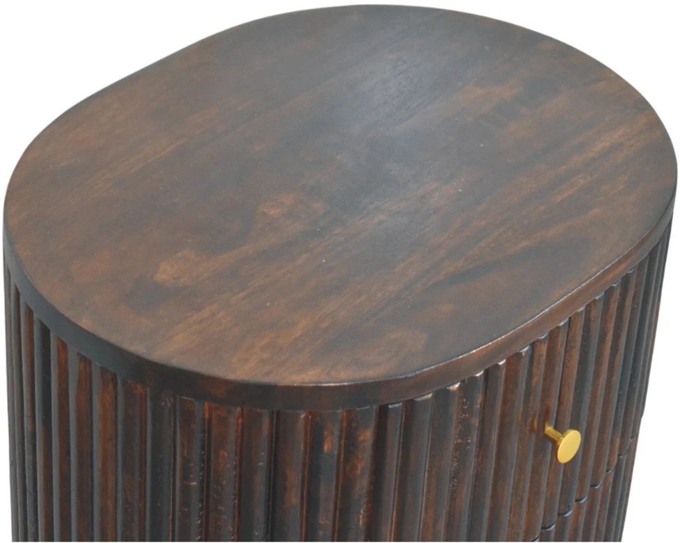 Artisan Furniture Lenktas naktinis staliukas su 3 stalčiais