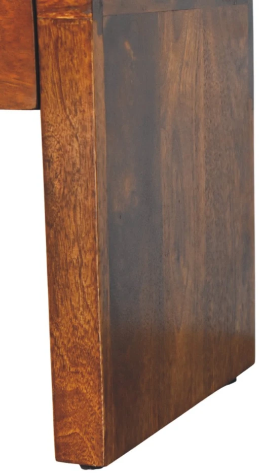 Artisan Furniture Lenktas, riešutmedžio atspalvio mini naktinis staliukas, 30 cm