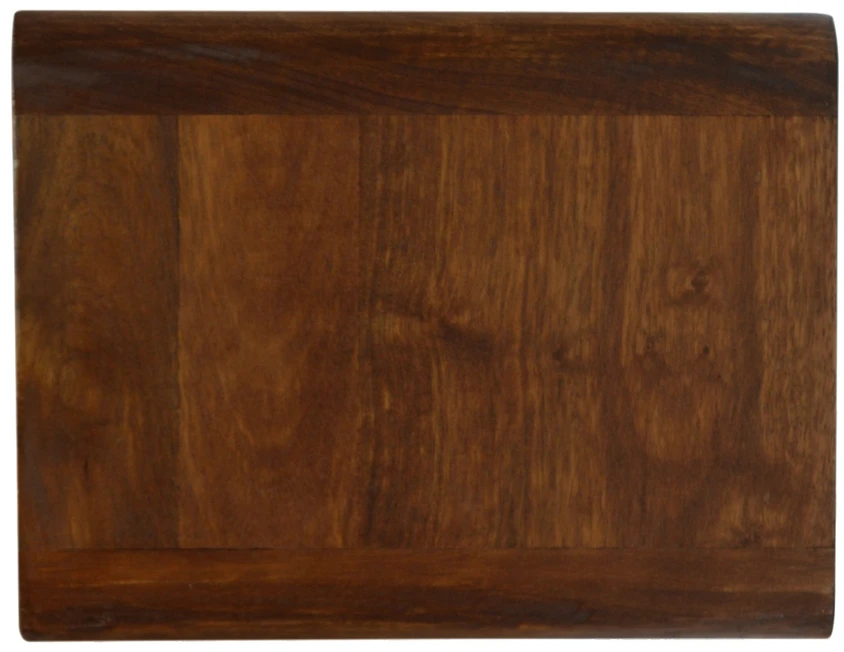 Artisan Furniture Lenktas, riešutmedžio atspalvio naktinis staliukas