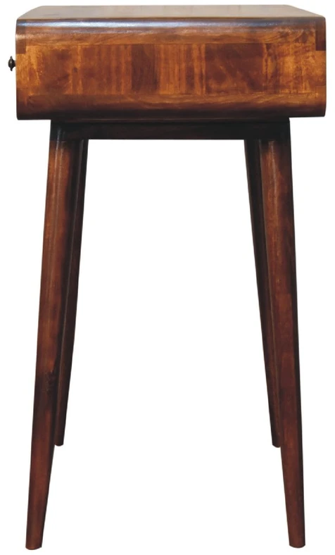 Artisan Furniture Lenktas, riešutmedžio atspalvio rašomasis stalas