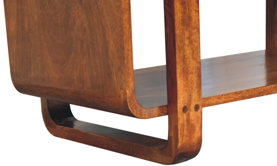 Artisan Furniture Loop mango medienos suoliukas, kaštono atspalvio