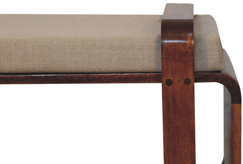 Artisan Furniture Loop mango medienos suoliukas, kaštono atspalvio