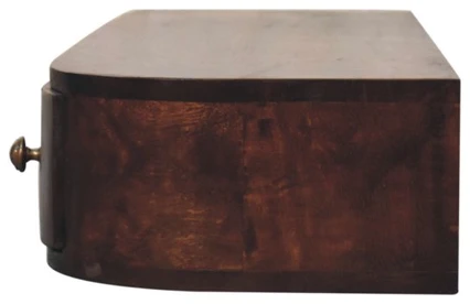 Artisan Furniture Lunar sieninis mango medienos konsolinis staliukas su 2 stalčiais, kaštono atspalvio