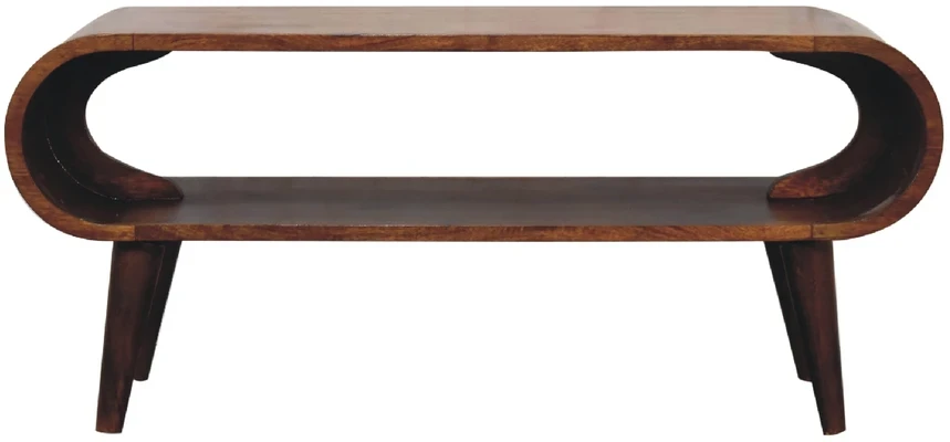Artisan Furniture Amaya mango medienos kavos staliukas, kaštono atspalvio