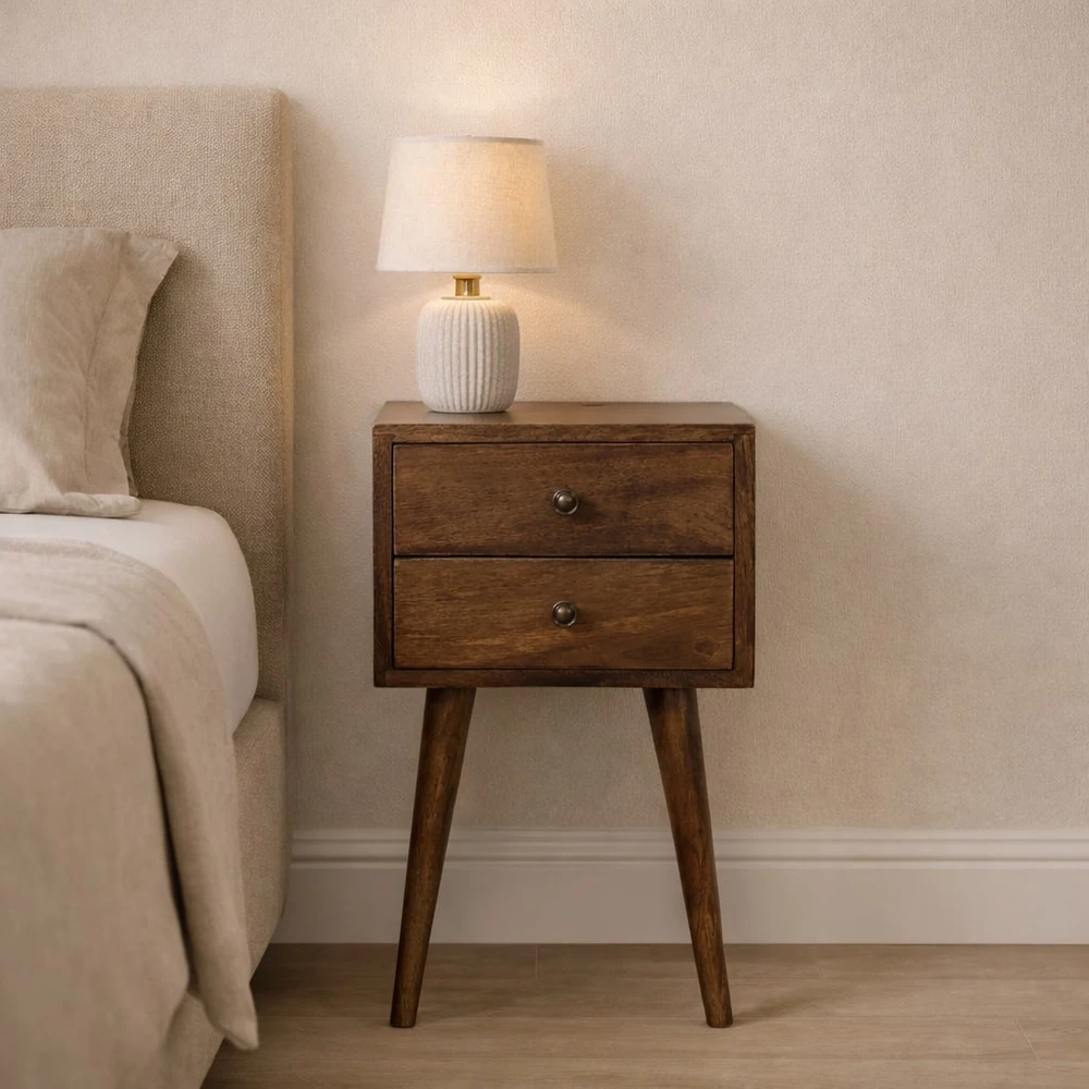 Artisan Furniture Nordic naktinis staliukas su 2 stalčiais