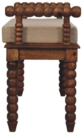 Artisan Furniture Oak Mud mango medienos suoliukas, gintarinio ąžuolo atspalvio