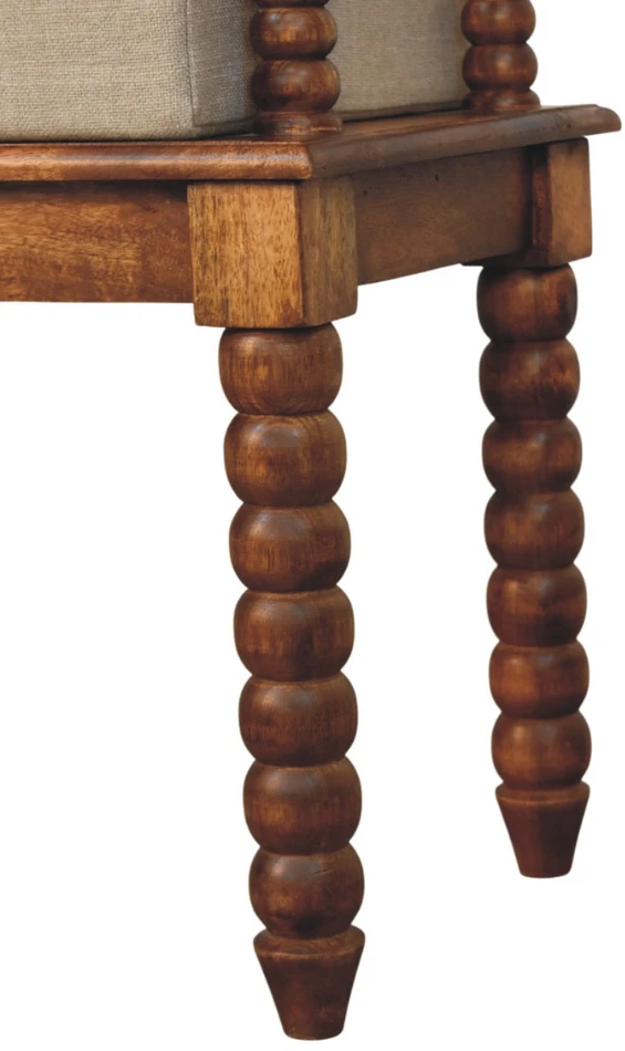 Artisan Furniture Oak Mud mango medienos suoliukas, gintarinio ąžuolo atspalvio