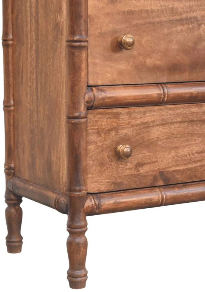 Artisan Furniture Raižyta Bambukinė komoda su 3 stalčiais