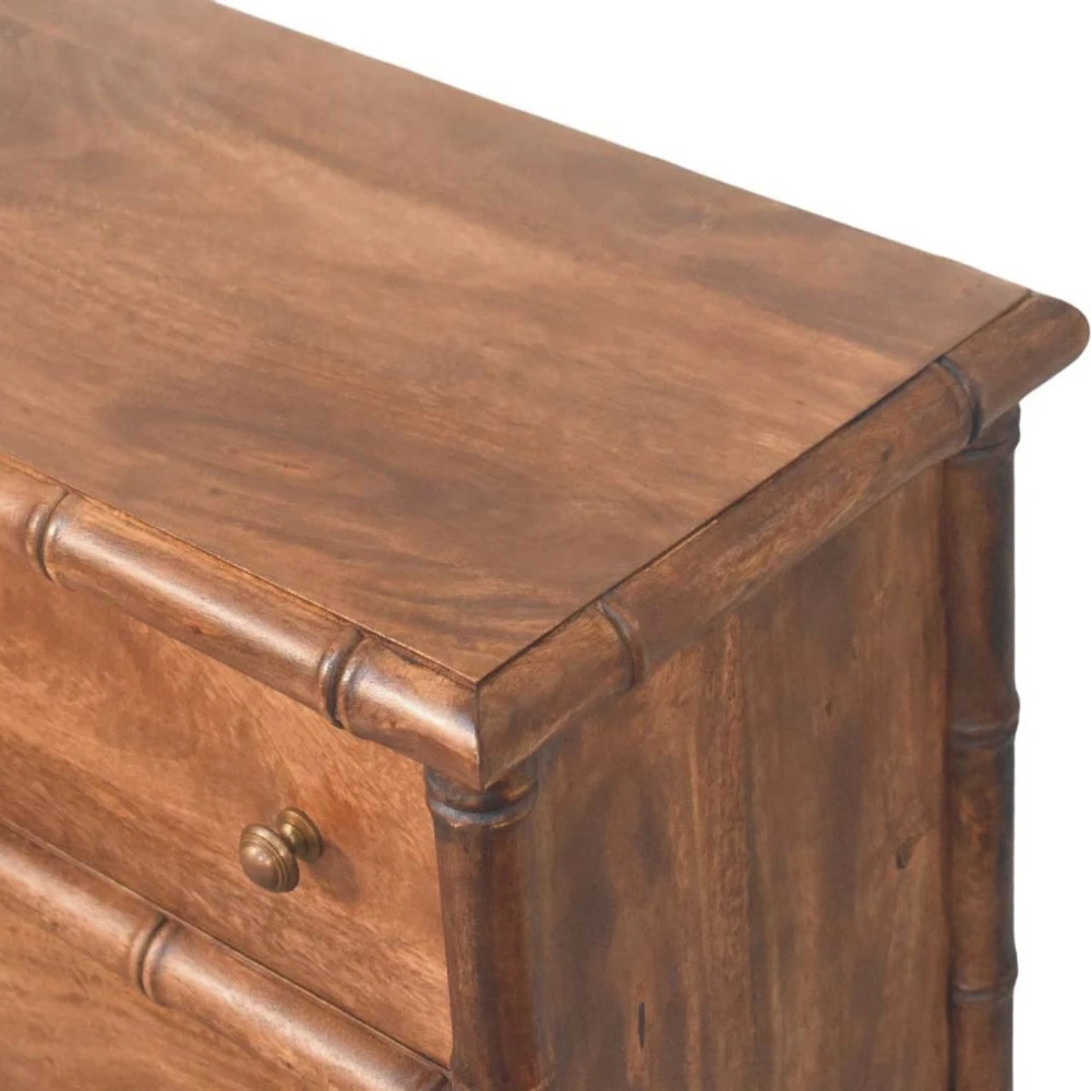 Artisan Furniture Raižyta Bambukinė komoda su 3 stalčiais