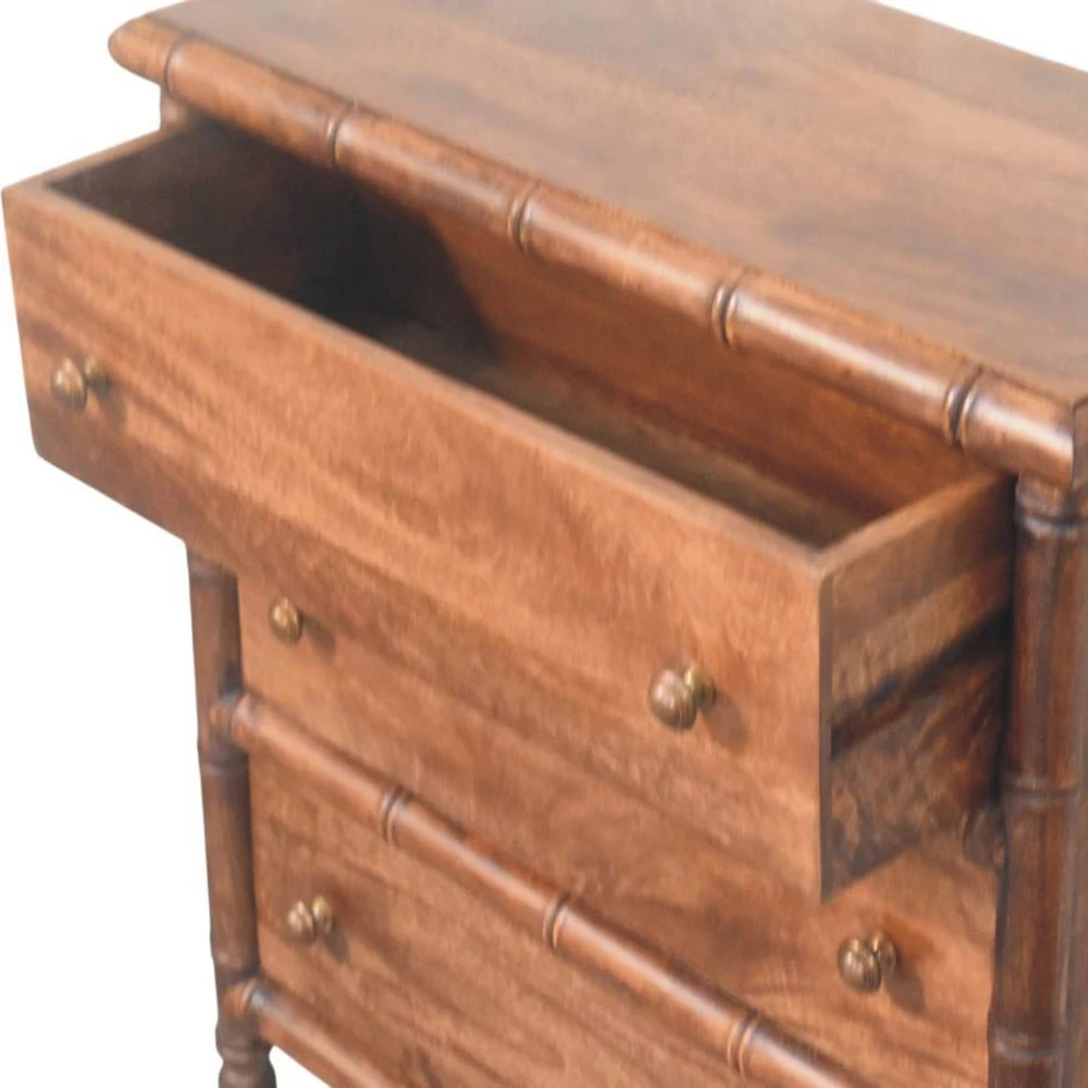 Artisan Furniture Raižyta Bambukinė komoda su 3 stalčiais