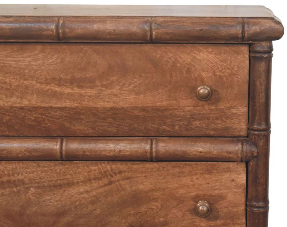 Artisan Furniture Raižyta Bambukinė komoda su 3 stalčiais