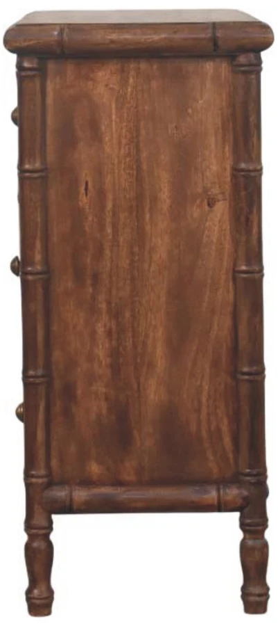 Artisan Furniture Raižyta Bambukinė komoda su 3 stalčiais