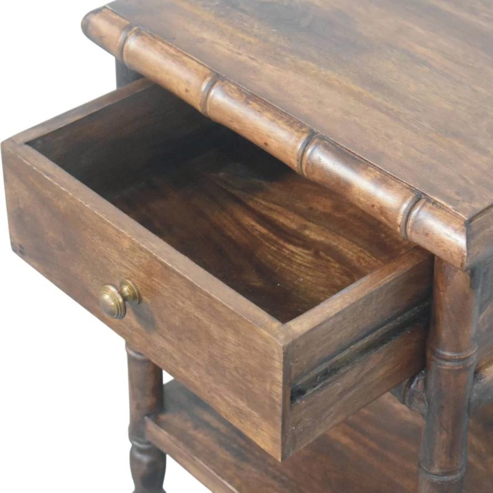 Artisan Furniture Raižyta Bambukinė naktinis staliukas