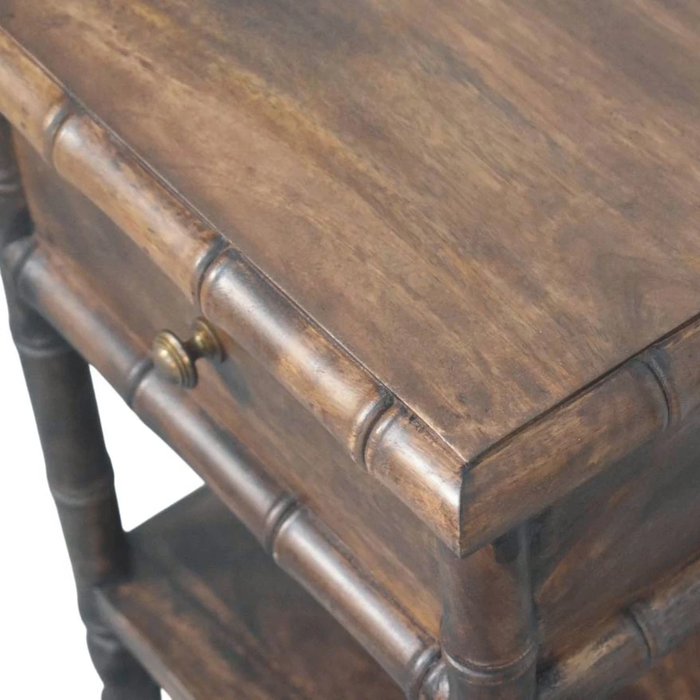 Artisan Furniture Raižyta Bambukinė naktinis staliukas