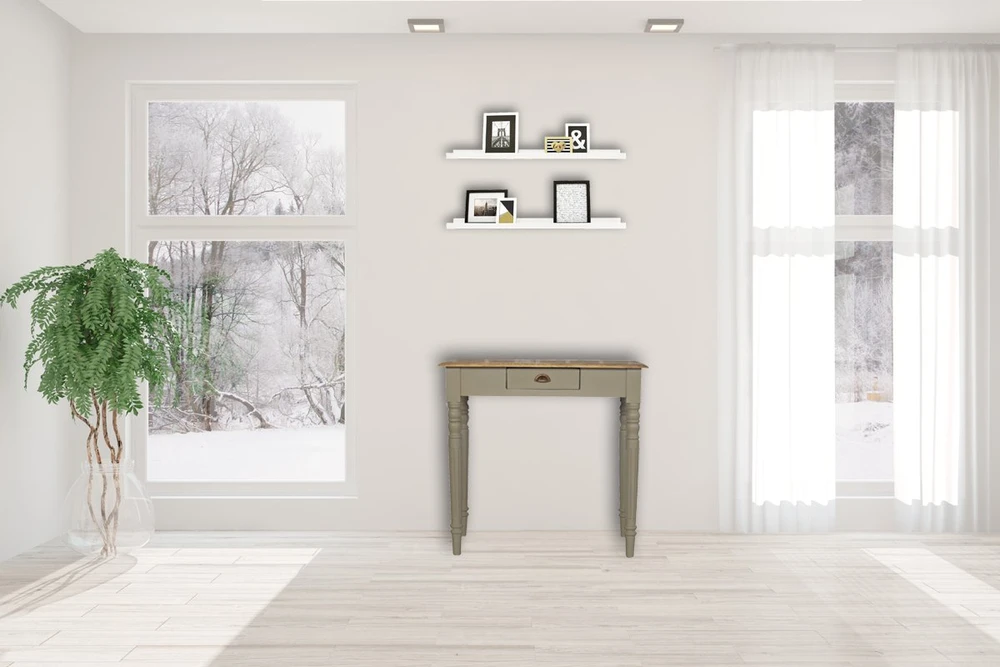 Artisan Furniture Rankomis dažytas mango medienos rašomasis stalas su stalčiumi