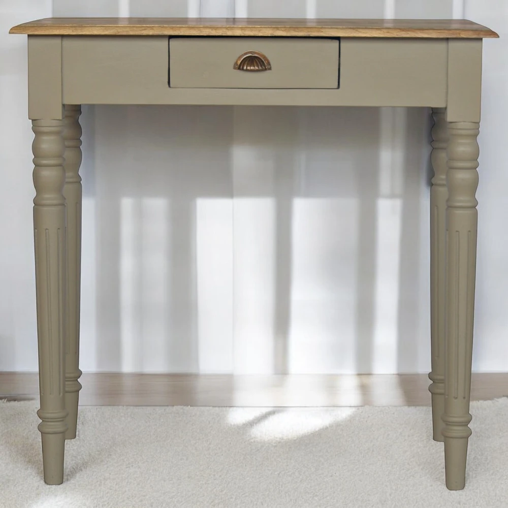 Artisan Furniture Rankomis dažytas mango medienos rašomasis stalas su stalčiumi