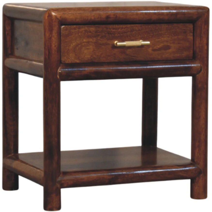 Artisan Furniture Regency mango medienos naktinis staliukas, kaštono atspalvio