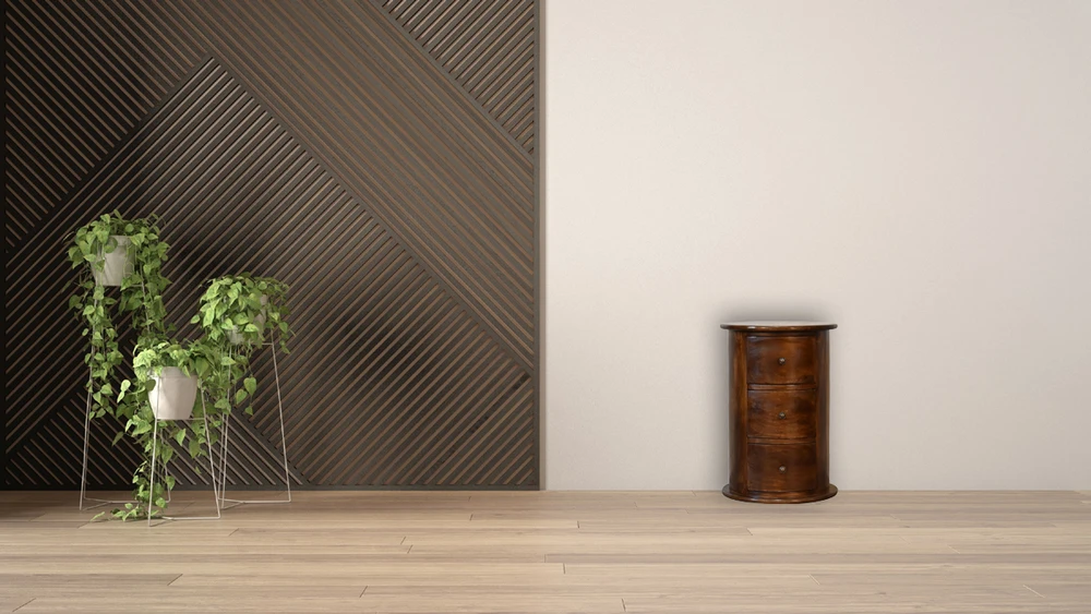Artisan Furniture Riešutmedžio komoda su 3 stalčiais