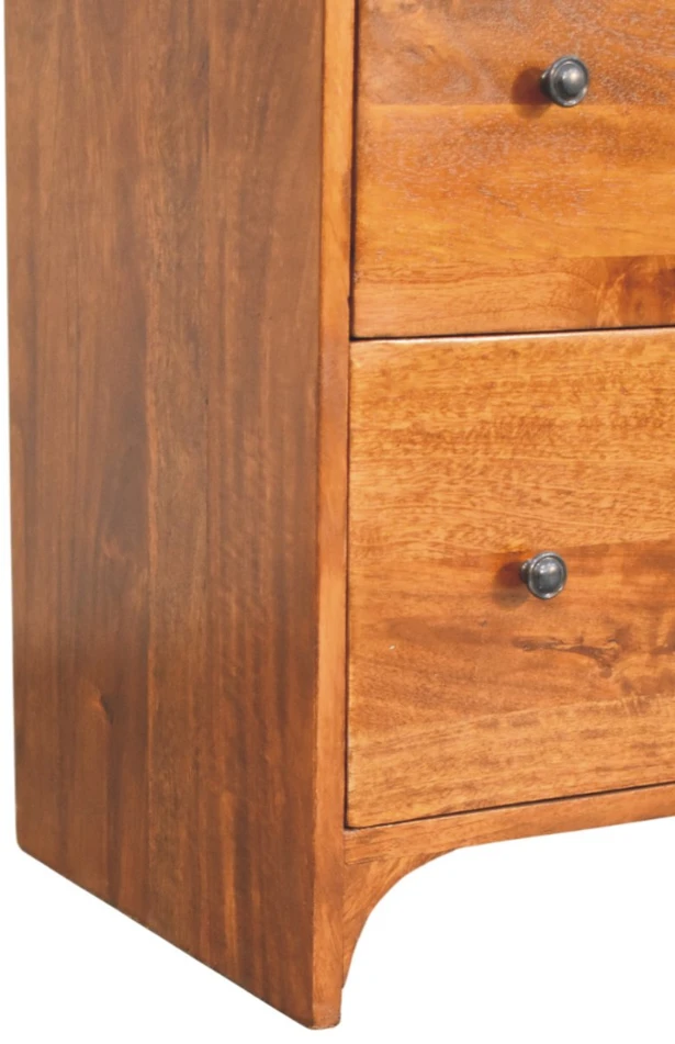 Artisan Furniture Riešutmedžio atspalvio komoda su 3 stalčiais, 70 cm