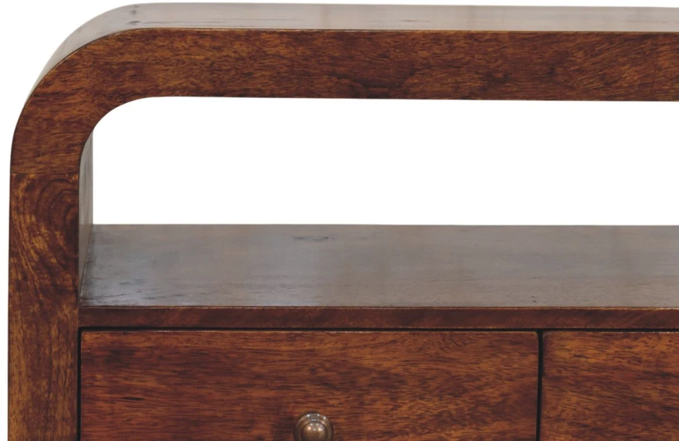 Artisan Furniture Riešutmedžio konsolinis staliukas su 3 stalčiais