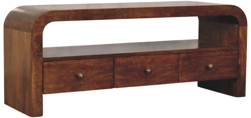 Artisan Furniture Riešutmedžio konsolinis staliukas su 3 stalčiais