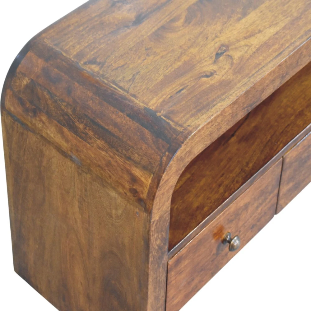 Artisan Furniture Riešutmedžio konsolinis staliukas su 3 stalčiais