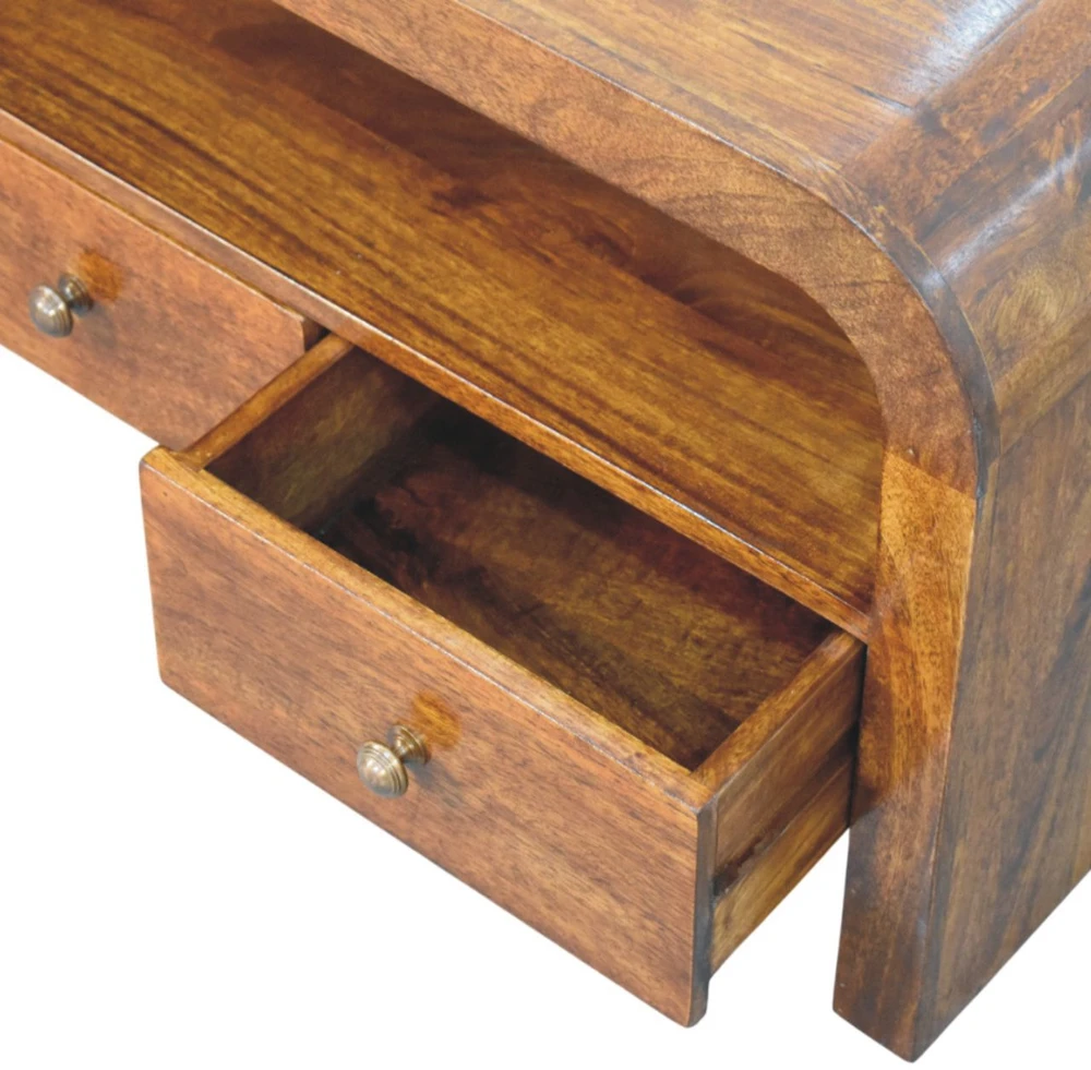 Artisan Furniture Riešutmedžio konsolinis staliukas su 3 stalčiais