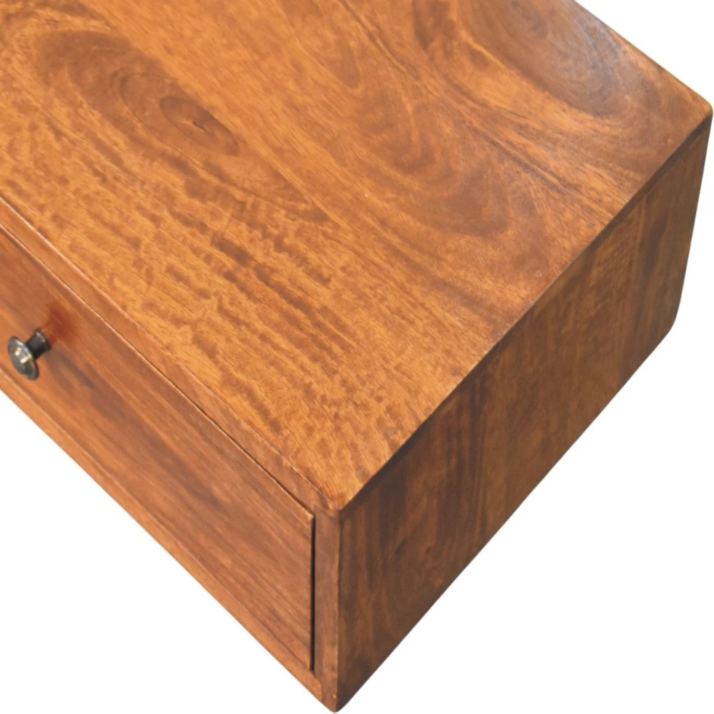 Artisan Furniture Riešutmedžio atspalvio konsolinis staliukas su 2 stalčiais