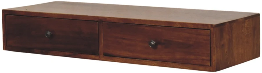 Artisan Furniture Riešutmedžio atspalvio konsolinis staliukas su 2 stalčiais