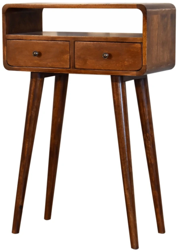 Artisan Furniture Riešutmedžio atspalvio mini konsolinis staliukas, 60 cm