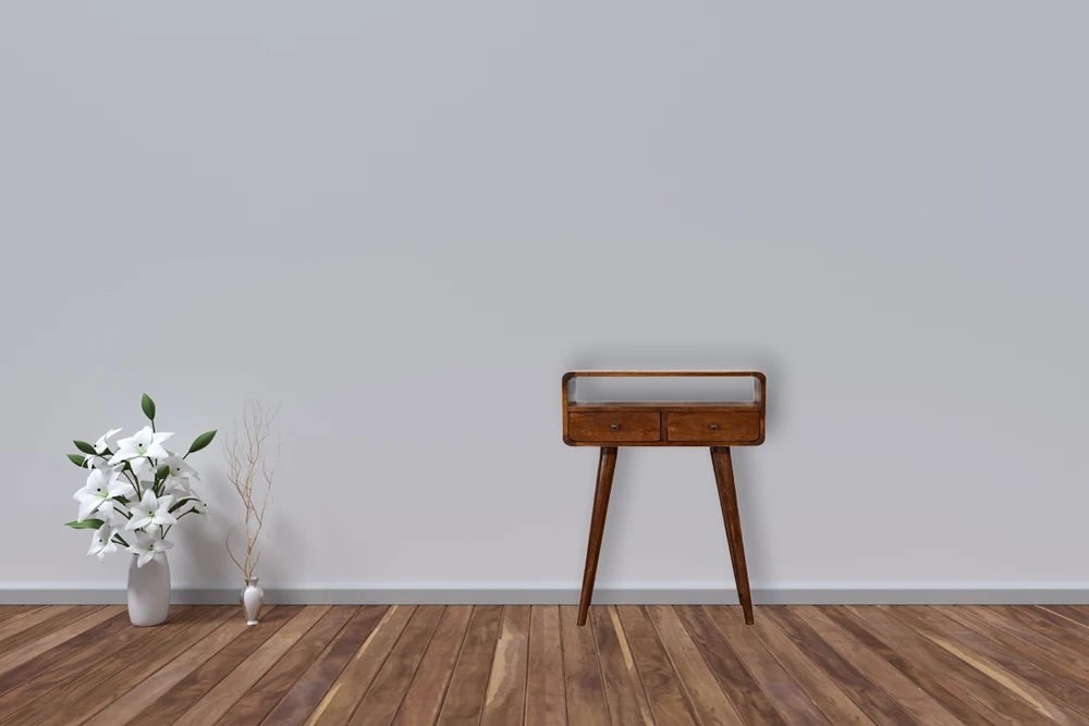 Artisan Furniture Riešutmedžio atspalvio mini konsolinis staliukas, 60 cm