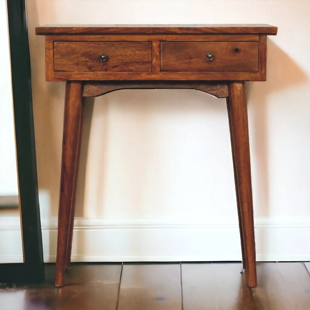 Artisan Furniture Riešutmedžio atspalvio mini konsolinis staliukas, 70 cm