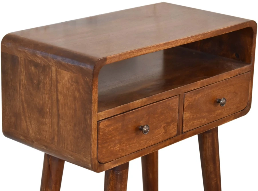 Artisan Furniture Riešutmedžio atspalvio mini konsolinis staliukas, 60 cm