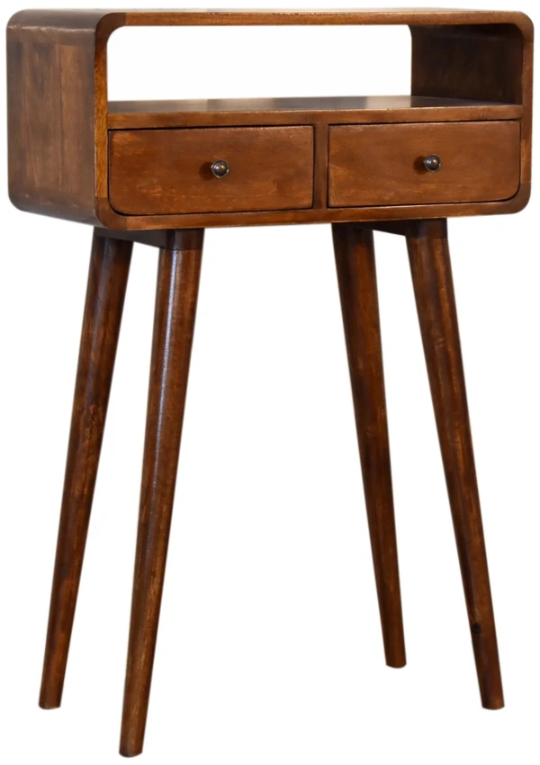 Artisan Furniture Riešutmedžio atspalvio mini konsolinis staliukas, 60 cm