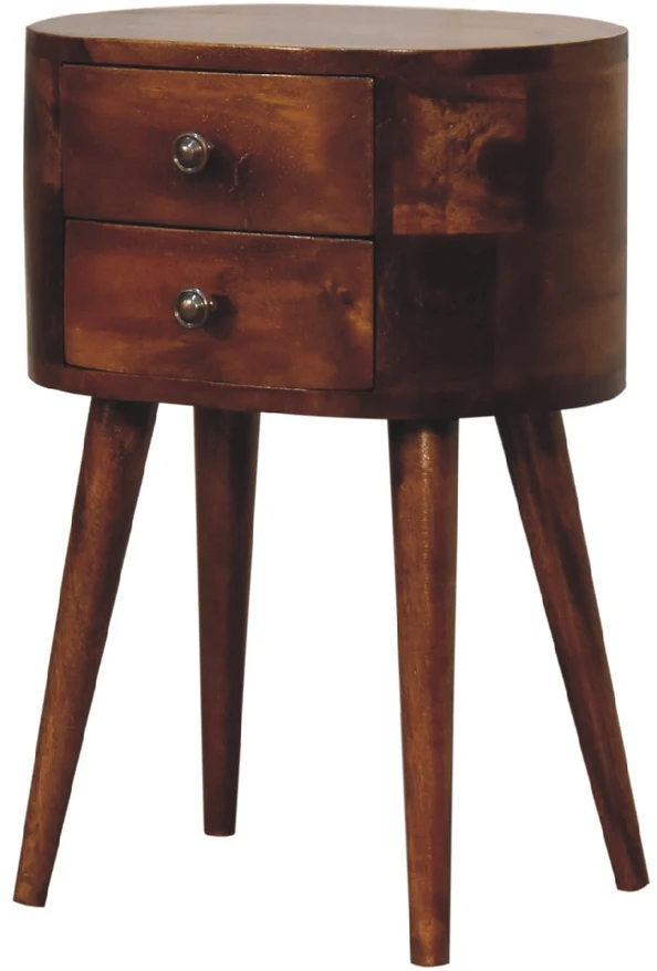 Artisan Furniture Riešutmedžio atspalvio mini naktinis staliukas, 35 cm