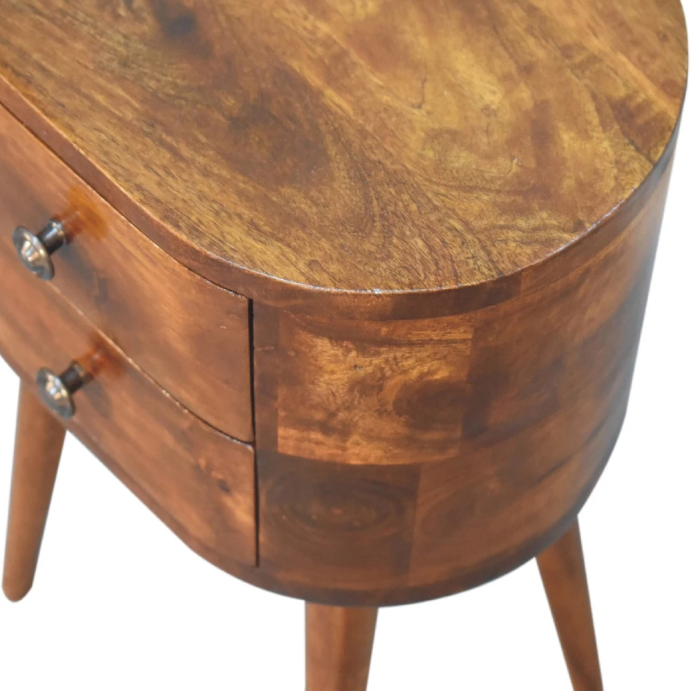 Artisan Furniture Riešutmedžio atspalvio mini naktinis staliukas, 35 cm